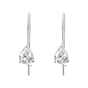 Cercei argint cu tortita si piatra Tear Drop DiAmanti (CLW68D) 2CL68J_W-DIA (Argint 925‰ 1,9 g.)